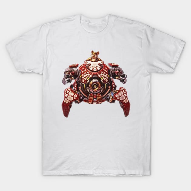 Overwatch Wrecking Ball Paper Cutting T-Shirt by Green_Shirts